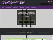 Tablet Screenshot of magicalvapors.net